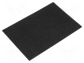 Conductive foam | ESD | L: 200mm | W: 300mm | Thk: 5mm | Features: hard