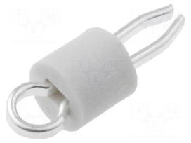 Test point terminal | white | Mounting: PCB | 3.18mm