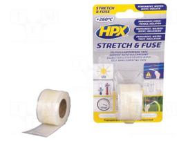 Tape: sealing | W: 25mm | L: 1.8m | Thk: 0.5mm | transparent | silicone