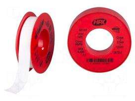 Tape: sealing | W: 12mm | L: 12m | white | PTFE | Application: sealing