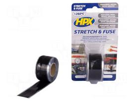 Tape: sealing | W: 25mm | L: 3m | Thk: 0.5mm | black | silicone | max.200°C