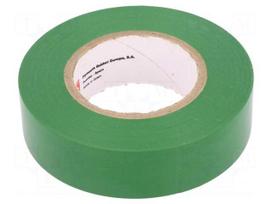Tape: electrical insulating | W: 19mm | L: 20m | Thk: 0.15mm | green