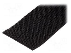 Tape: velcro | W: 50mm | L: 1m | Thk: 5.7mm | acrylic | black | -29÷93°C