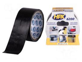 Tape: duct | W: 48mm | L: 5m | Thk: 0.3mm | black | natural rubber