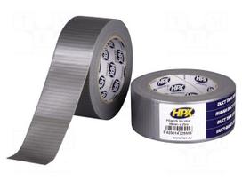 Tape: duct | W: 48mm | L: 25000mm | Thk: 0.2mm | silver | natural rubber