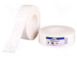 Tape: duct | W: 19mm | L: 50m | Thk: 0.3mm | white | natural rubber | 10%