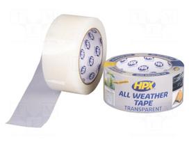 Tape: duct | W: 48mm | L: 25m | Thk: 0.18mm | transparent | acrylic | 200%
