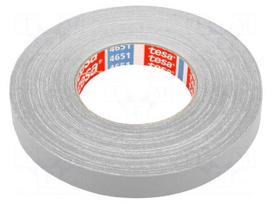 Tape: duct | W: 19mm | L: 50m | Thk: 310um | grey | natural rubber | 13%