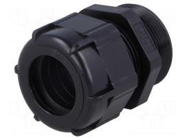 Cable gland | with long thread | PG29 | IP68 | Mat: polyamide | black