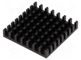 Heatsink: extruded | black | L: 31mm | W: 31mm | H: 6mm | aluminium