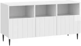 TV staliukas Televizoriaus spintelė Itin blizgi balta 102 x 34,5 x 50 cm