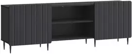 TV staliukas Televizoriaus spintelė Juoda 150 x 31 x 52 cm Apdirbta mediena