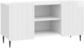 TV staliukas Televizoriaus spintelė Itin blizgi balta 102 x 34,5 x 52 cm