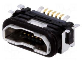 Socket | USB B micro | SMT | PIN: 5 | with seal | USB 2.0 | IPX7
