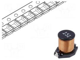 Inductor: wire | SMD | 150uH | 2A | 340mΩ | 9.5x13.5x7.5mm | ±20%