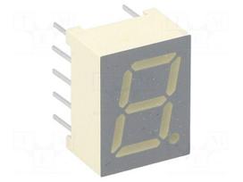 Display: LED | 7-segment | 9.9mm | 0.39" | No.char: 1 | green | 1.9÷6.4mcd