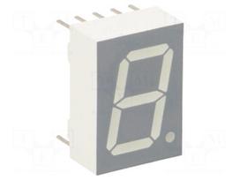 Display: LED | 7-segment | 13mm | 0.51" | No.char: 1 | red | 0.28÷3.6mcd