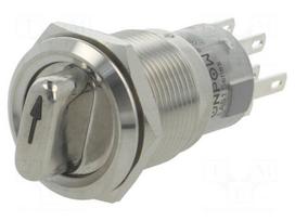 Switch: rotary | Pos: 3 | DP4T | 0.5A/220VAC | 1A/24VDC | -20÷55°C | 50mΩ
