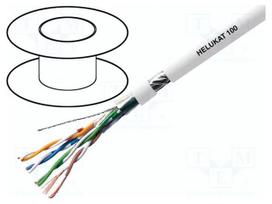 Wire | HELUKAT® 100,F/UTP | 5e | stranded | Cu | 4x2x26AWG | FRNC | grey