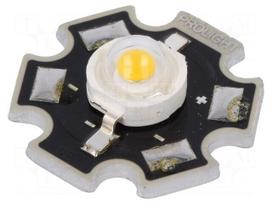 Power LED | STAR | white warm | 130° | 350mA | Pmax: 1W | 110÷120lm