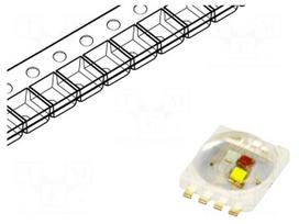 Power LED | RAGB | 140° | 350mA | Pmax: 5W | 9.1x7x3.1mm | 45÷52lm | Hornet