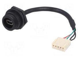 Socket | USB B mini | USB B mini socket,5pin plug | PIN: 5 | IP68