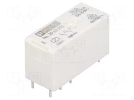 Relay: electromagnetic | DPDT | Ucoil: 24VDC | 8A/30VAC | 2A/24VDC | 8A