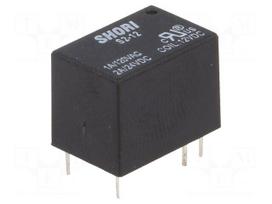 Relay: electromagnetic | SPDT | Ucoil: 12VDC | 1A/120VAC | 2A/24VDC