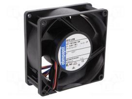Fan: DC | axial | 92x92x38mm | 128.4m3/h | 51dBA | ball bearing | 6000rpm