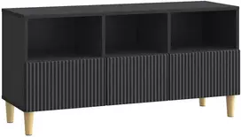 TV staliukas Televizoriaus spintelė su stalčių Juoda 102 x 34,5 x 50 cm