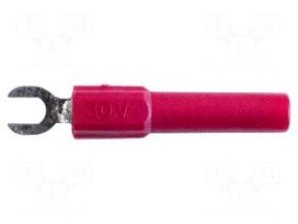 Fork terminals | banana 4mm plug,fork terminal | 60VDC | 36A | red