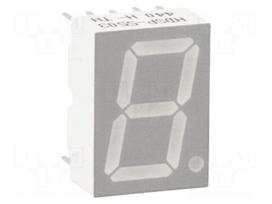 Display: LED | 7-segment | 14.22mm | 0.56" | No.char: 1 | red | 0.9÷2.8mcd