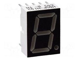 Display: LED | 7-segment | 14.2mm | 0.56" | No.char: 1 | red | 0.4÷4.2mcd