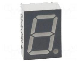 Display: LED | 7-segment | 10mm | 0.39" | No.char: 1 | green | 4.5÷9mcd