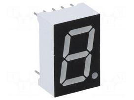 Display: LED | 7-segment | 14.2mm | 0.56" | No.char: 1 | green | 8mcd