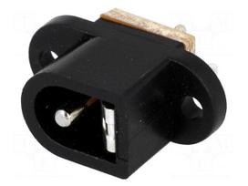 Socket | DC supply | male | 5,5/2,1mm | 5.5mm | 2.1mm | soldering | 5A