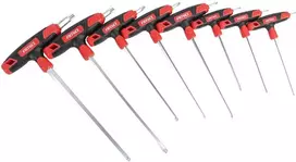 Torx raktų rinkinys su T formos rankena, 8 vnt. AMIO-04827