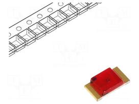 LED | SMD | 1206 | red | 5÷12.5mcd | 3.2x1.6x0.75mm | 120° | 2÷2.5V | 20mA