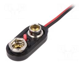 6F22 connector | Leads: cables | Size: 6F22,6LR61 | Batt.no: 1 | 150mm