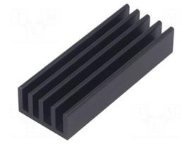 Heatsink: extruded | grilled | black | L: 50mm | W: 19mm | H: 10mm