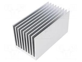 Heatsink: extruded | grilled | natural | L: 150mm | W: 80mm | H: 80mm
