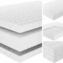 Kietas čiužinys 140x200 SENPURO PURE COMFORT H3/H4 – dvipusis, 7 zonų su nuimamu užvalkalu