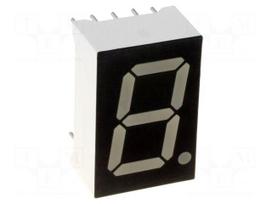 Display: LED | 7-segment | 14.2mm | 0.56" | No.char: 1 | red | 60mcd | anode