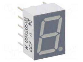 Display: LED | 7-segment | 10mm | 0.39" | No.char: 1 | orange-red | 2÷3V