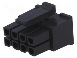 Plug | wire-board | female | Micro-Fit 3.0 | 3mm | PIN: 8 | w/o contacts