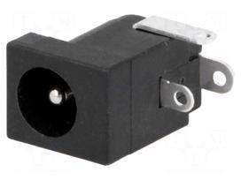 Socket | DC supply | male | 5,5/2,1mm | 5.5mm | 2.1mm | soldering | 5A