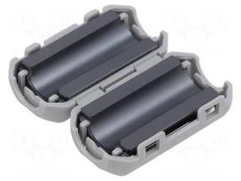 Ferrite: two-piece | on round cable | A: 35mm | B: 28mm | C: 9mm
