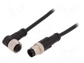 Connection lead | M12 | PIN: 4 | 10m | plug | 250VAC | 4A | -25÷80°C | 250VDC