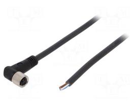 Connection lead | M8 | PIN: 4 | angled | 10m | plug | 30VAC | 4A | -25÷80°C