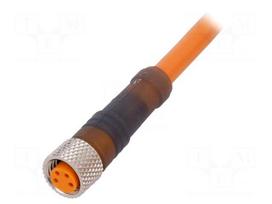 Connection lead | M8 | PIN: 4 | straight | 15m | plug | 60VAC | 4A | -25÷80°C